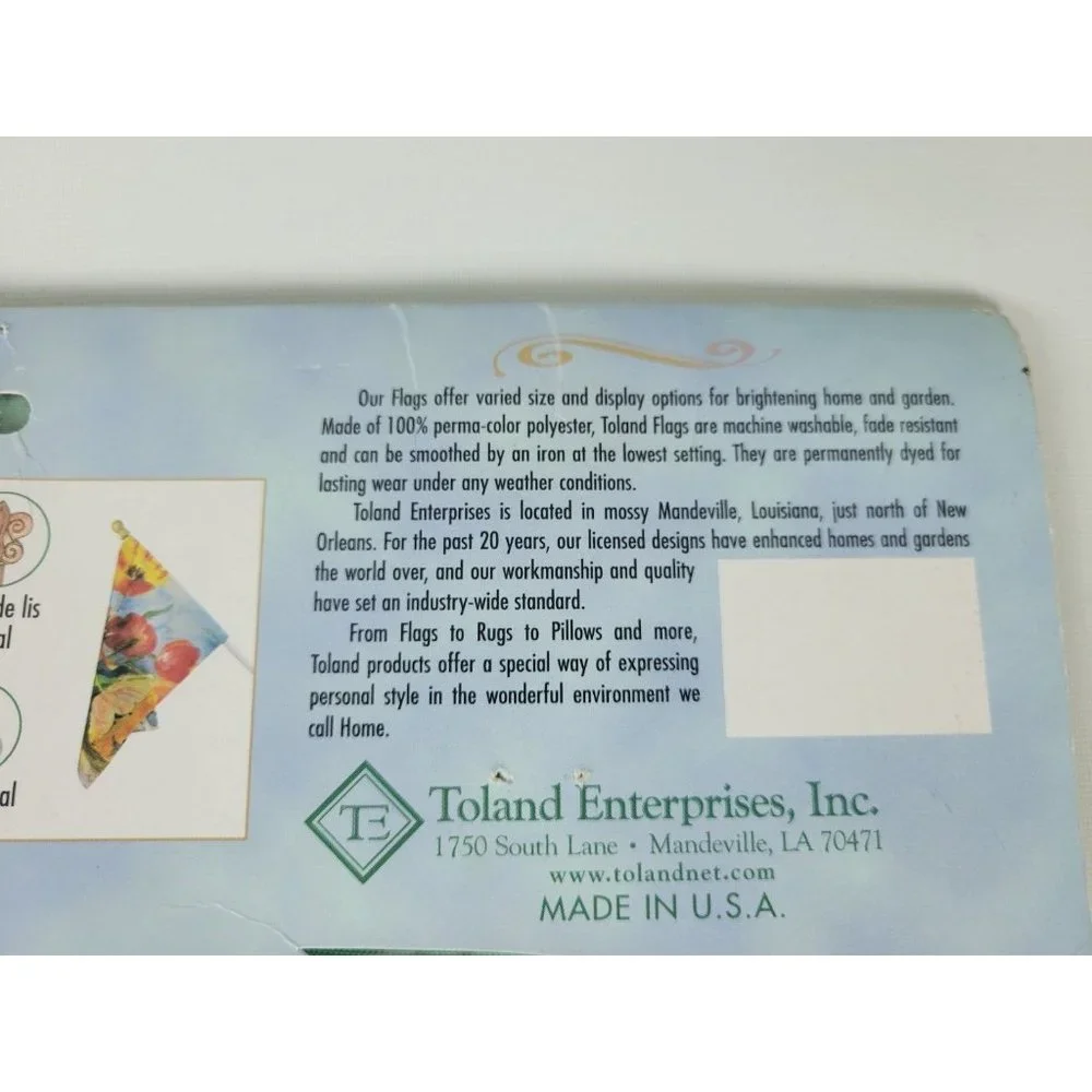NIP Toland Art Yard Garden Flag Noah & Friends 630 Noahs Ark Warren Kimble 24x36